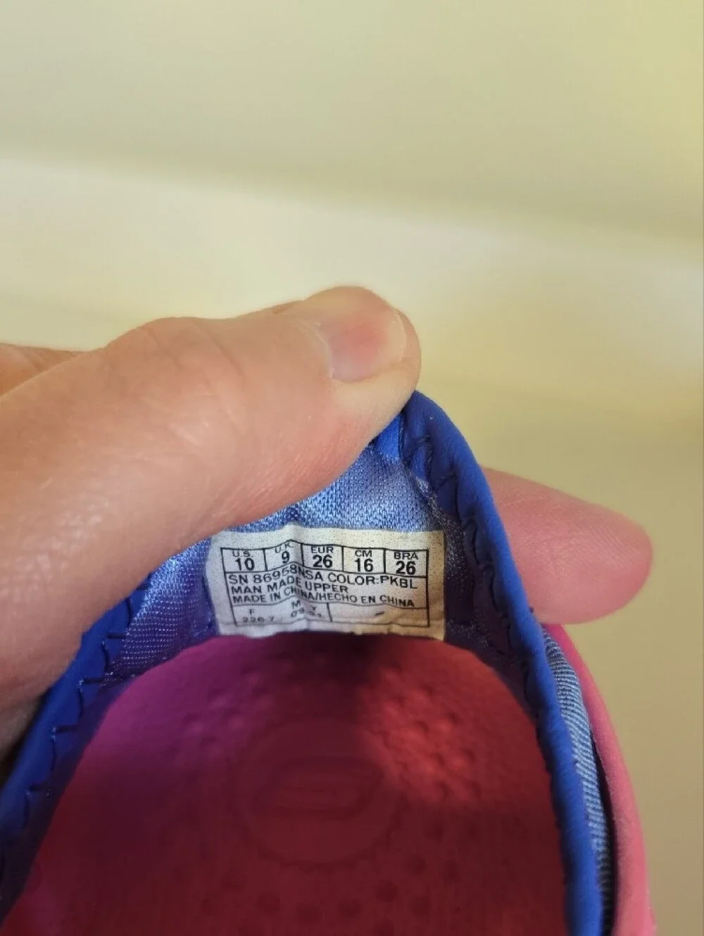 Skechers Kids Pink and Blue Slip-On Shoes EUC Size 10 Toddler